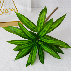 Plante artificielle verte en bambou et lys pour la décoration du salon, avec des feuilles de bois tropical du Brésil, en pot d'intérieur décoratif - Product Image 3