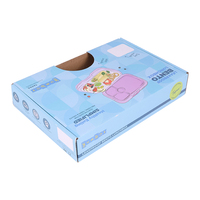 Boîte d'expédition en carton ondulé pliable, écologique, recyclable, avec lamination mate, logo imprimé, type dossier, pour boîtes à lunch