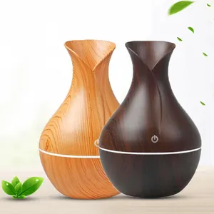 USB Essential Oil Wood Diffuser Steam Ultrasonic Cool Mist Mini Humidifier Air Purifier 7 Color Change for Office Home