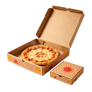Cheap Wholesale Custom Pizza <b>Boxes</b> Custom Logo Corrugated Kraft Bulk Packaging - Product Image 1