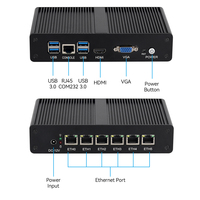 Mini PC sans ventilateur XCY Intel 4405U 6 ports Ethernet I211 DDR4 HD VGA Win10 Routeur Pare-feu
