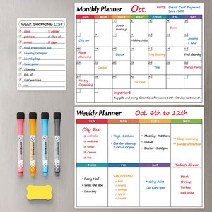 Khô Xóa Từ Lịch 3 Gói Hàng Tháng Hàng Tuần Hàng Ngày Kế Hoạch Nam Châm Bảng Cho Tủ Lạnh - Product Image 6