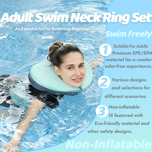حزام رقبة للسباحة محمول للكبار والأطفال من ووتر دريم، غير قابل للنفخ، مضاد للاختناق، للسباحة بدون استخدام اليدين، آمن ومقاوم للماء - Product Image 2