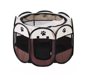Corral Plegable Metálico para Mascotas ADZIA, Impermeable, Fácil de Montar, Seguro para Gatos/Perros/Conejos, Uso Interior/Exterior - Product Image 1