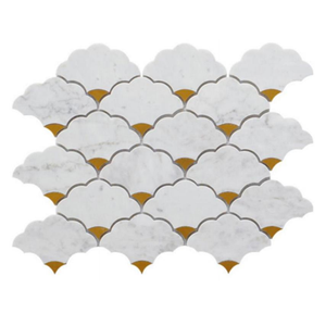 <span class=keywords><strong>Mosaico</strong></span> in marmo bianco Cararra moderno 300x240mm irregolare in <span class=keywords><strong>pietra</strong></span> <span class=keywords><strong>naturale</strong></span> per pareti esterne bagno camera decorazioni esterne - Product Image 3