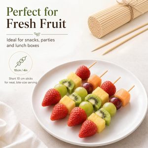 <b>Disposable</b> Degradable Natural Bamboo Skewers - High-Quality Bamboo Skewers for Barbecue Barbecue Tool Bamboo Handles - Product Image 4