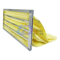 Convient pour une utilisation domestique et industrielle, y compris les machines de construction, filtre à air F8, filtre à sac, 592x592x360mm*4P