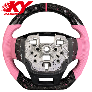Volante personalizado de fibra de carbono forjada rosa con cuero rosa para Ford Bronco Raptor Sport Wildtrak Outer Banks de 6ª generación - Product Image 3