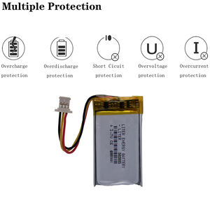 <span class=keywords><strong>3.7V</strong></span> 400mAh <span class=keywords><strong>502035</strong></span> Şarj Edilebilir Polimer Lityum İyon Lipo Pil, 3 Pinli Konnektörlü, UN38.3 IEC62133 MSDS Onaylı - Product Image 3