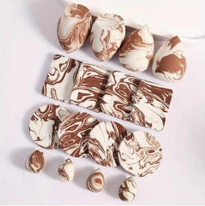 Bán buôn siêu mềm Vegan đá cẩm thạch vẻ đẹp trứng không <span class=keywords><strong>Latex</strong></span> trộn miếng bọt biển - Product Image 3