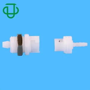 CPC SMC Quick Connector White POM 1/16 1/8 Inch Hose Barb Valved Panel Mount Inline Quick Disconnect Connector Coupling