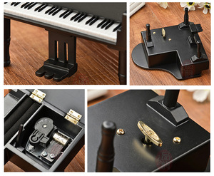 Wholesale Mini Clockwork Grand Piano <b>Music</b> <b>Box</b> Wind Up Mechanical Musical <b>Box</b> Holiday Home Table Ornament - Product Image 6