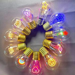 E40 LED文字電球 クリスマスライト-スマイルフェイスLED充電式ナイトライト - Product Image 2