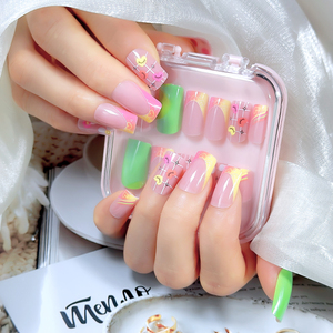 <span class=keywords><strong>Ongles</strong></span> courts carrés à pointe française, motif cœur, <span class=keywords><strong>couleur</strong></span> <span class=keywords><strong>rose</strong></span> - Product Image 2