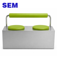 Banquette de restaurant en acier inoxydable et cuir de style industriel SEM pour cafés, salons de thé et restaurants commerciaux