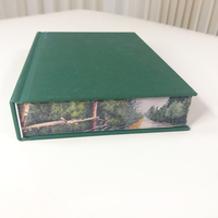 Impression de livres personnalisés à couverture rigide, peinture sur le bord avant, bords de livres peints, pages vierges, vente en gros, fournisseur direct d'usine