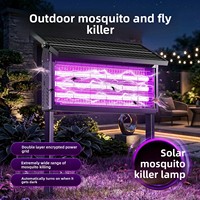 Lampe anti-moustiques solaire à LED pour extérieur, garantie 1 an, démarrage automatique, indice IP33, système de double charge 3600V