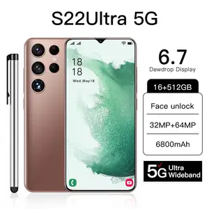 Galax S22 Ultra 5G טלפון סלולרי 16 + 512GB Andriod 10.0 6800mAh גדול סוללה 24 + 48MP Qualcomm888 פנים מזהה הגלובלי גרסה טלפונים חכמים