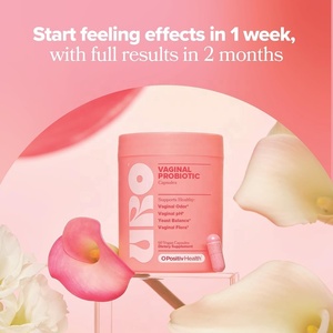 O Positiv URO Probiotici Vaginali per Donne, Equilibrio del pH e Lattobacilli con Prebiotici, 60 Capsule Vegane (Confezione 1), Fornitura per 1 Mese - Product Image 1