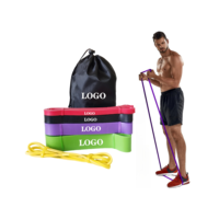 Bandes de résistance AVANT en gros, en caoutchouc TPE, boucle haute élasticité, 5-200 LBS, bandes d'exercice de fitness personnalisables
