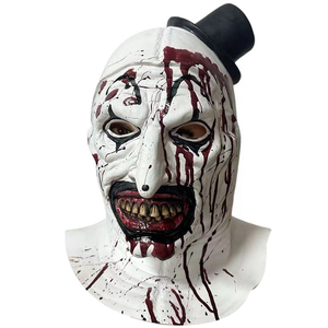Nuova Maschera Art Clown di Terrifier, Accessorio per Costume di Halloween, Maschera in Lattice Morbido per Feste Horror e <span class=keywords><strong>Carnevale</strong></span> - Product Image 1