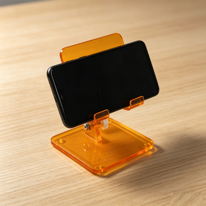 Modern Clear Acrylic <b>Foldable</b> Phone Display Stand Custom Logo Service with Stand - Product Image 1