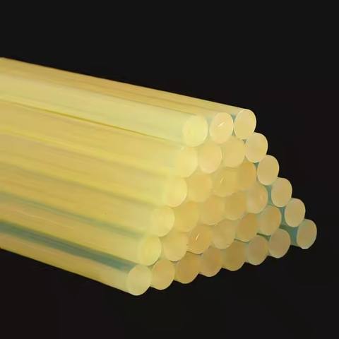 EVA Hot Melt Stick Adhesives Sealants in Yellow Transparent for Woodworking Construction Transportation
