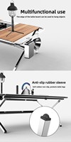Table de camping pliable portable, légère, en aluminium, compatible IGT, pour la cuisine et le thé en plein air