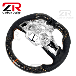 Volante Deportivo Personalizado de Fibra de Carbono Forjado y Cuero para Ford <span class=keywords><strong>Mustang</strong></span> GT500, Modificación Interior de Auto - Product Image 6