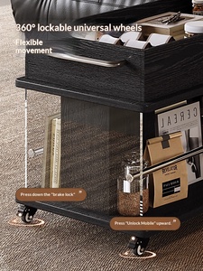 Lift Top Coffee <strong>Table</strong> Movable Coffee <strong>Table</strong> With Wheels Light Luxury Mobile Console Wheels <strong>Side</strong> <strong>Table</strong> Lifting <strong>Sofa</strong> Living Room - Product Image 4