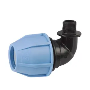 PP reducing connector pp 1/2 elbow fitting female threads 10mm barb Hdpe pp Fitting