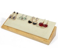 Lilai 2026 présentoir de bijoux en velours de luxe avec plateau en bois de bambou divisé à la main