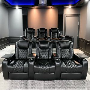 Fauteuil de massage électrique inclinable, canapé en cuir inclinable électrique avec fonction de réflexologie pour home cinéma et salon - Product Image 2