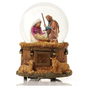 Polyresin/Resin krippen schneekugel Little Town von Bethlehem Nativity Water Globe