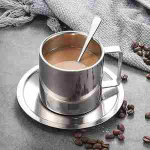 High Competitive Custom Logo Eco-Friendly Classic Style Stainless Steel Coffee <b>Cup</b> <b>Set</b> Double Wall Insulation Camping Use - Product Image 4