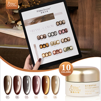 Miss Gooey – Collection de vernis gel œil de chat brun caramel 10 couleurs, longue tenue 30 jours, sans TPO & HEMA, fabrication OEM