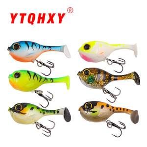 Leurre souple de pêche en PVC à queue en T, imitation poisson sauteur, 6,2 cm/9,5 g, système de coulée lente pour la pêche en rivière - Product Image 2