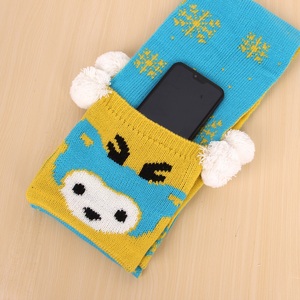 Bufanda de bebé de moda para cortavientos en punto de invierno al por mayor con patrón de dibujos animados lindo - Product Image 3