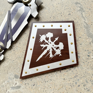 World <span class=keywords><strong>of</strong></span> <span class=keywords><strong>Warcraft</strong></span> <span class=keywords><strong>WOW</strong></span> Naxxramas Armageddon juguetes espada Cosplay 119cm 4,5 kg con placa de pared de madera - Product Image 2