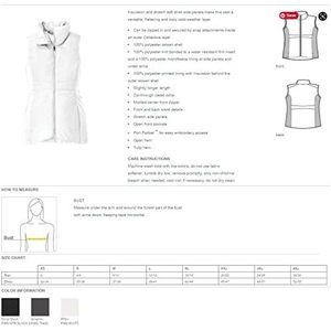 Gilets chauds isolés avec logo personnalisé L903 pour femmes, blanc (M)-Gilets pour femmes - Product Image 3