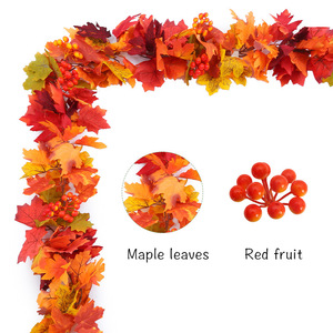 Treo mùa thu cây nhân tạo 175cm mô phỏng <span class=keywords><strong>Maple</strong></span> Leaves dây leo Tạ Ơn trang trí nội thất - Product Image 5