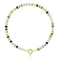Collier ras du cou coloré en perles pour femme, bijoux d'été en pierre naturelle, colliers ras du cou en pierres précieuses colorées de 8 mm