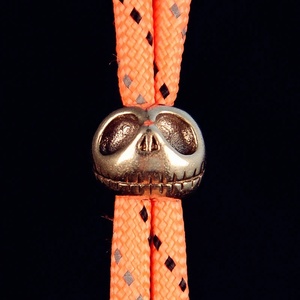 Colgante de cordón tejido DIY para exteriores, hecho a mano, con cuentas de metal estilo punk, accesorio de latón con diseño de cabeza de calavera de calabaza y herramienta para cuchillo, Fidget Spinners - Product Image 5