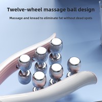 Rouleau de massage facial et corporel portable pour lifting et raffermissement, instrument anti-âge pour éliminer l'excès de graisse, double barre