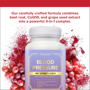 로즈베스트 맞춤 유기농 인증 레드 비트루트 추출물 캡슐 보충제 (코큐텐 함유)는 건강한 혈액 순환을 지원합니다 - Product Image 3