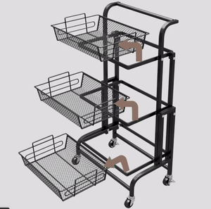 Estante de Almacenamiento Plegable para Cochecito de Bebé, Organizador Metálico Móvil con Ruedas, Ahorro de Espacio, Estante de Almacenamiento para el Hogar - Product Image 5