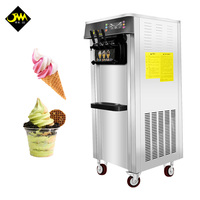 Nouvelle machine à glace molle automatique 220V haute productivité avec lait, en acier inoxydable, trois saveurs, pour usage commercial