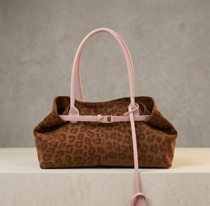 Bolso Hobo <span class=keywords><strong>de</strong></span> Ante Sintético con Estampado <span class=keywords><strong>de</strong></span> Leopardo, Correa Rosa, Estilo Slouchy, Bolso Coquette Y2K - Product Image 1
