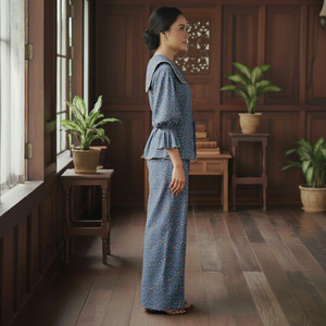 Kebaya vintage brodée, moden sulam kerawang, dentelle écologique, motif géométrique, fabricant direct, Raya 2025 - Product Image 2