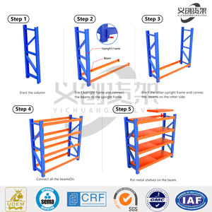 Estantería Industrial Ajustable sin Pernos, Resistente, de 4 Niveles, Capacidad de Carga de 300 kg, Estantería de Almacenamiento para Almacén, Estantería de Acero - Product Image 3